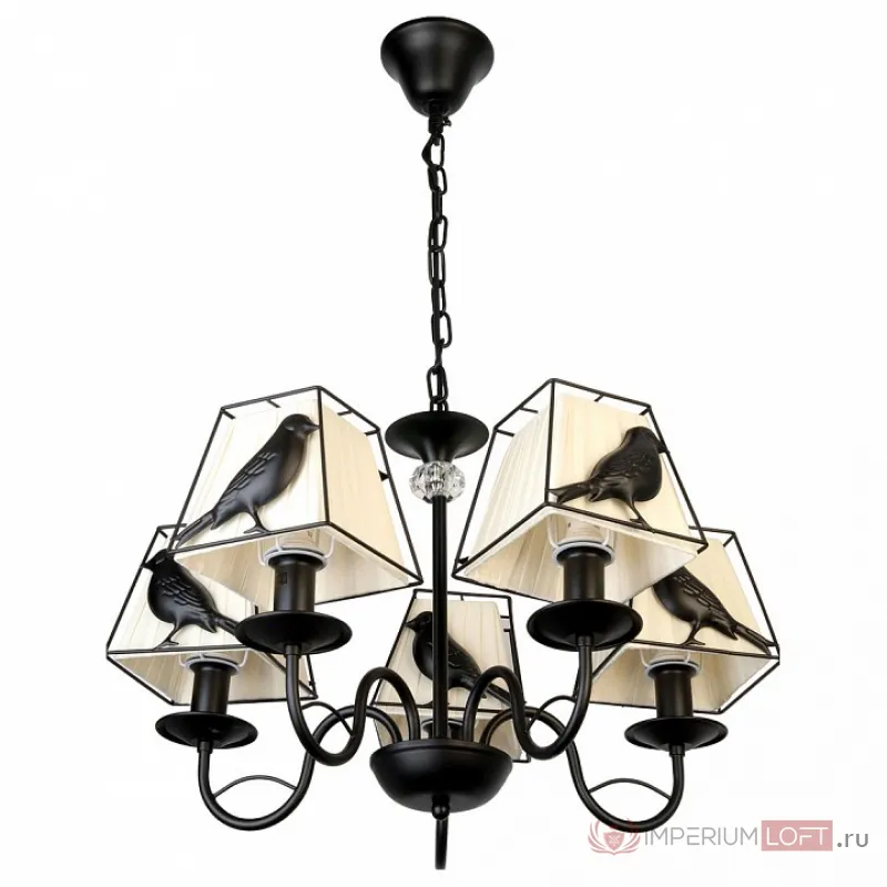 Подвесная люстра TopLight Donna TL7510D-05BL Цвет арматуры черный Цвет плафонов черно-белый от ImperiumLoft