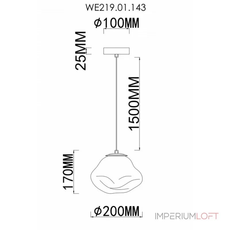 Подвесной светильник Wertmark Isola WE219.01.143 Подвесной светильник Wertmark Isola WE219.01.143