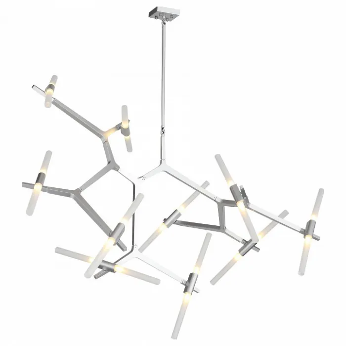 Люстра на штанге ST-Luce Laconicita SL947.102.20 Цвет арматуры серебро Цвет плафонов белый от ImperiumLoft