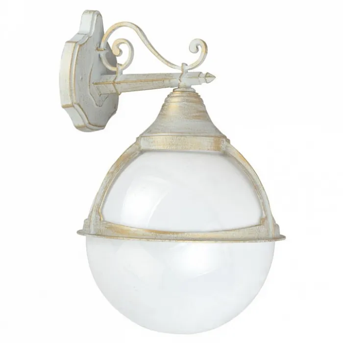 Светильник на штанге Arte Lamp Monaco A1492AL-1WG Цвет арматуры золото Цвет плафонов белый от ImperiumLoft