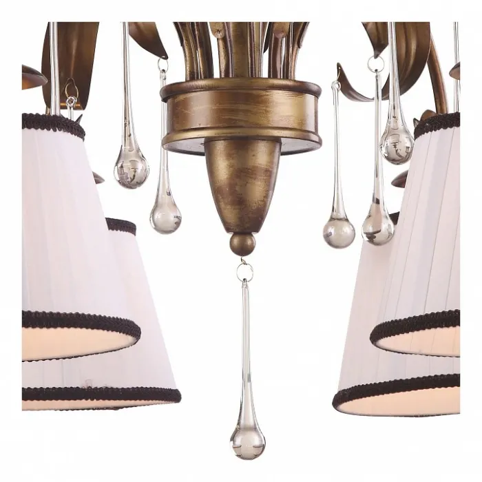 Люстра на штанге Arte Lamp Borgia A8100PL-6GA Цвет арматуры золото Цвет плафонов белый от ImperiumLoft
