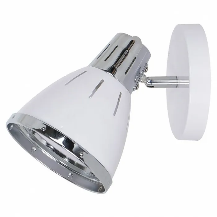 Спот Arte Lamp Marted A2215AP-1WH Цвет арматуры хром Цвет плафонов белый от ImperiumLoft