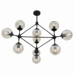 Люстра на штанге ST-Luce Stampo SL549.403.10 Цвет плафонов серый Цвет арматуры черный от ImperiumLoft