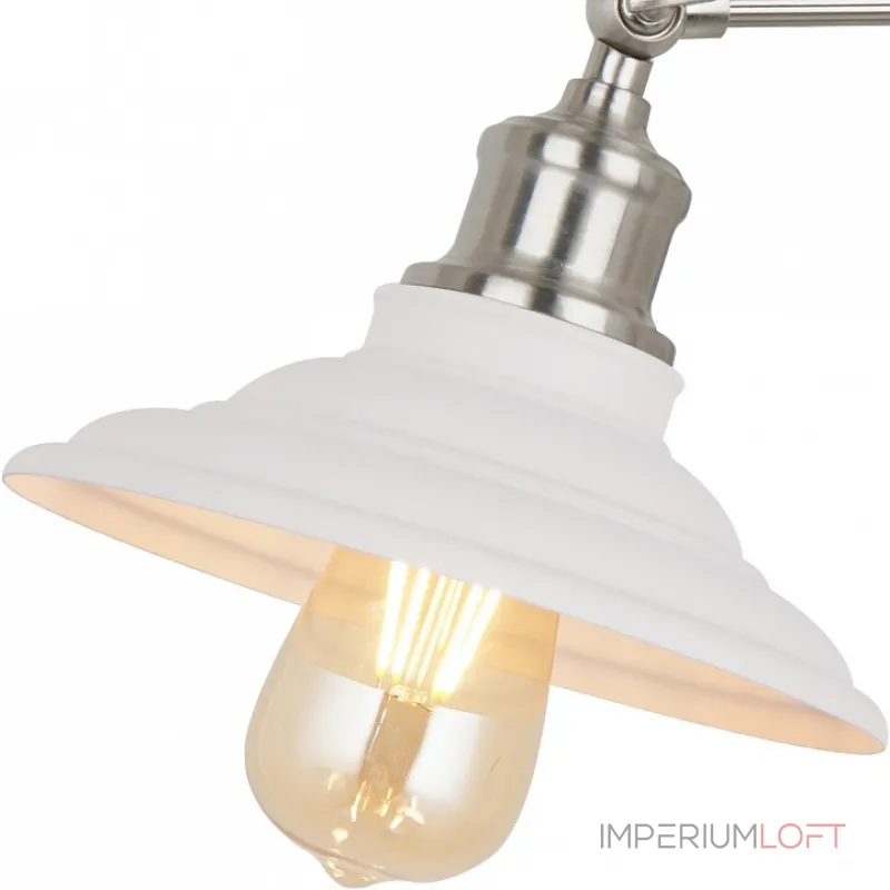 Бра Arte Lamp 5067 A5067AP-1WH Цвет арматуры серебро Цвет плафонов белый