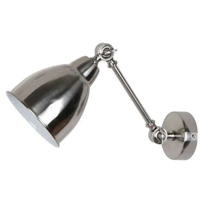 Бра Arte Lamp Braccio A2054AP-1SS Цвет арматуры серебро Цвет плафонов серебро от ImperiumLoft
