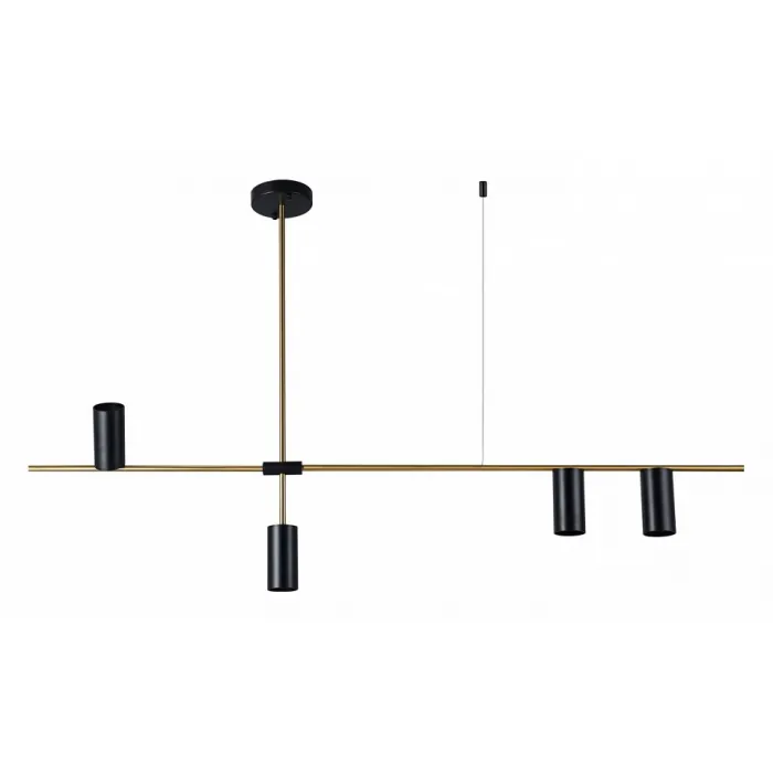 07621-4,19 Подвес Рия черный w123*6 h96 GU10 4*10W от ImperiumLoft