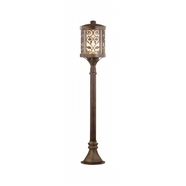 Наземный высокий светильник Odeon Light Kordi 2286/1A Цвет арматуры коричневый Цвет плафонов белый