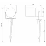Наземный низкий светильник Elektrostandard Landscape Landscape LED черный (043 FL LED)