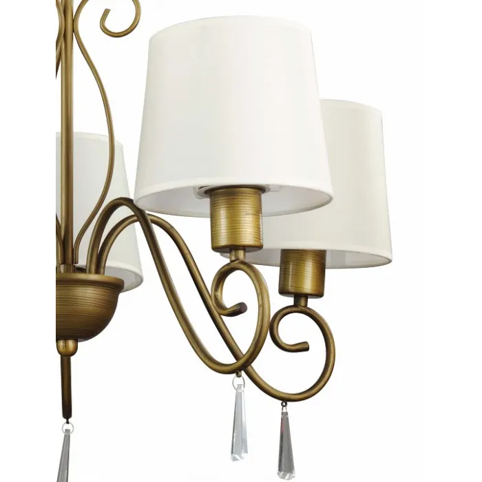 Подвесная люстра Arte Lamp Carolina A9239LM-5BR Цвет арматуры коричневый Цвет плафонов белый от ImperiumLoft