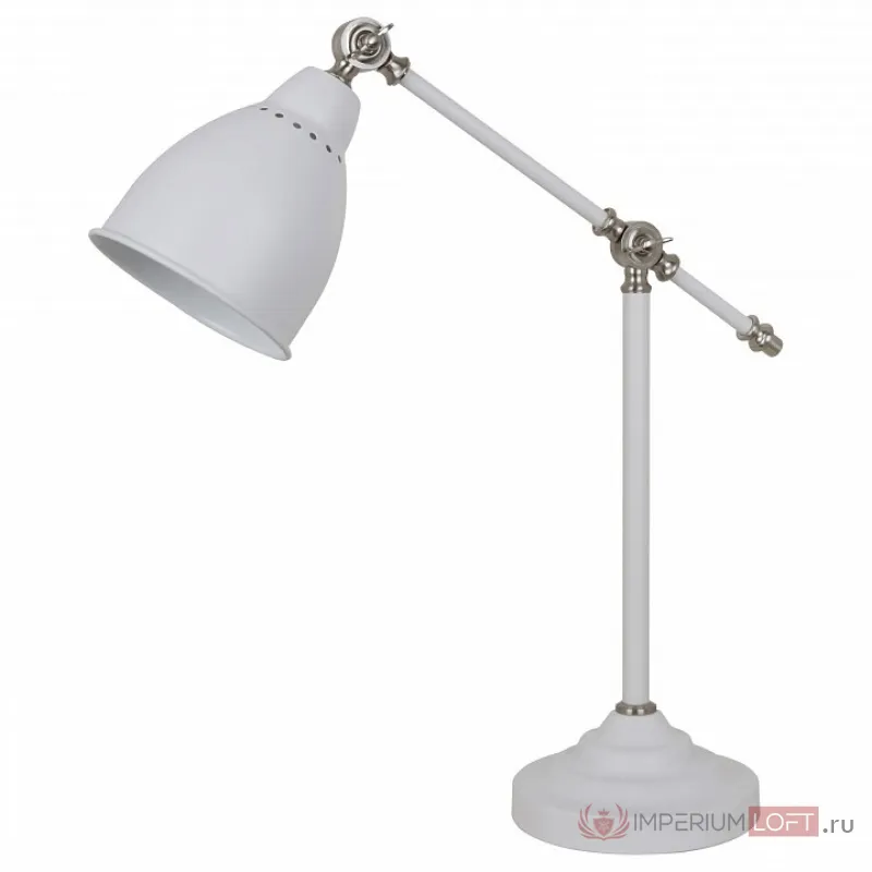 Настольная лампа офисная Arte Lamp Braccio A2054LT-1WH Цвет арматуры белый Цвет плафонов белый от ImperiumLoft