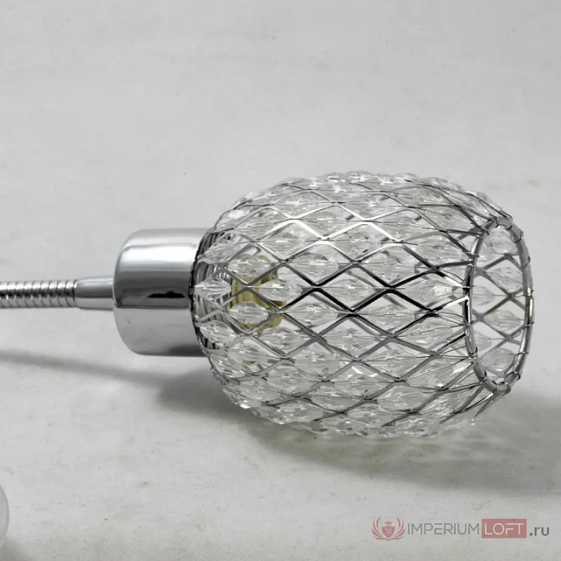 Настольная лампа офисная Lussole Jeddito LSP-0125 Цвет арматуры хром Цвет плафонов хром от ImperiumLoft