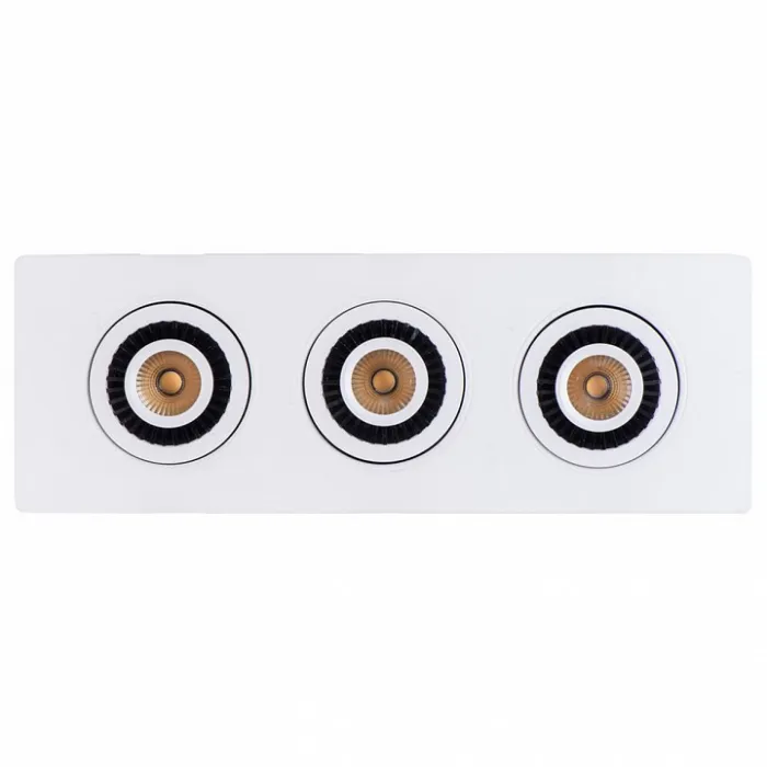 Встраиваемый светильник MW-Light Круз 637016003 Цвет арматуры черно-белый Цвет плафонов кремовый от ImperiumLoft