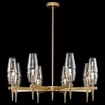 Люстра на штанге Maytoni Lita H002PL-08G Цвет арматуры золото Цвет плафонов прозрачный от ImperiumLoft