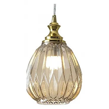 Подвесной светильник Newport 6140 6142/S gold/cognac цвет арматуры золото цвет плафонов серый