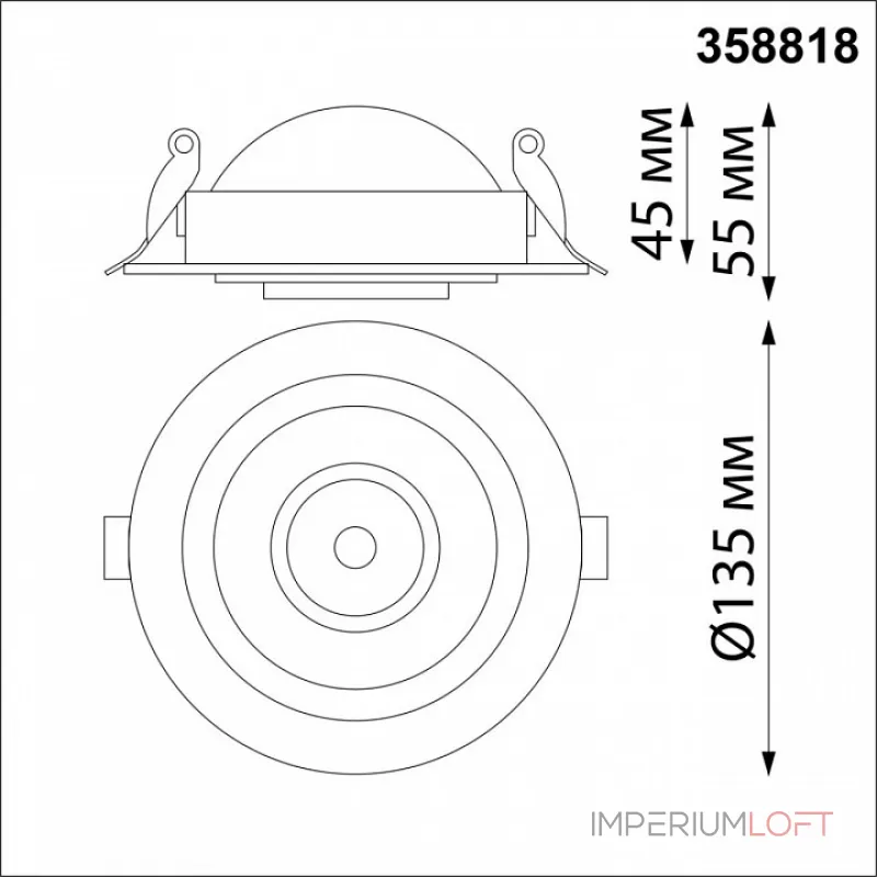 Встраиваемый светильник Novotech Gesso 358818 Цвет арматуры черный от ImperiumLoft Встраиваемый светильник Novotech Gesso 358818 Цвет арматуры черный от ImperiumLoft