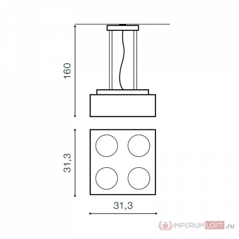 Подвесной светильник Azzardo Paulo 4 pendant 12V AZ1265 Цвет арматуры черный Цвет плафонов черный от ImperiumLoft