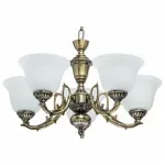 Подвесная люстра DeMarkt City Ариадна 30 450018505 Цвет плафонов белый Цвет арматуры бронза от ImperiumLoft