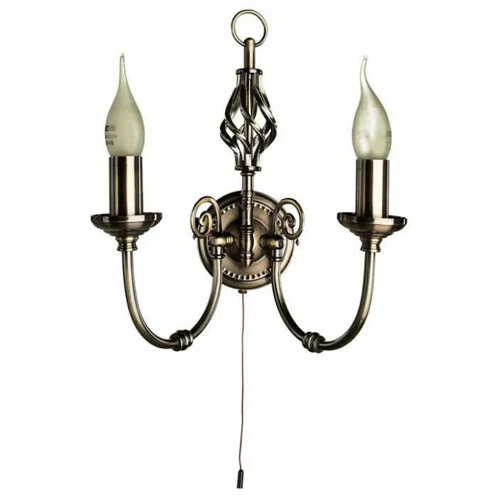Бра Arte Lamp Zanzibar A8392AP-2AB Цвет арматуры бронза Цвет плафонов прозрачный от ImperiumLoft