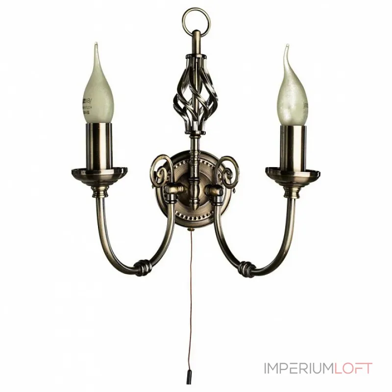 Бра Arte Lamp Zanzibar A8392AP-2AB Цвет арматуры бронза Цвет плафонов прозрачный