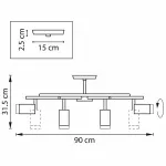 Люстра на штанге Lightstar Rullo LR7183180 от ImperiumLoft