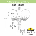 Фонарный столб Fumagalli Globe 300 G30.158.S30.BYE27 от ImperiumLoft