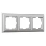 Рамка на 3 поста Werkel Fiore (серебряный) W0032206 Цвет арматуры серебро