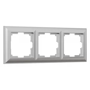 Рамка на 3 поста Werkel Fiore (серебряный) W0032206 Цвет арматуры серебро