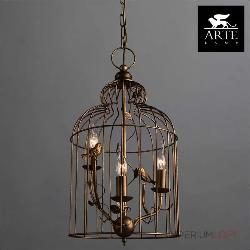 Подвесной светильник Arte Lamp Gabbia A1865SP-3BG Подвесной светильник Arte Lamp Gabbia A1865SP-3BG