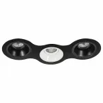 Встраиваемый светильник Lightstar Domino D697070607 цвет арматуры черно-белый