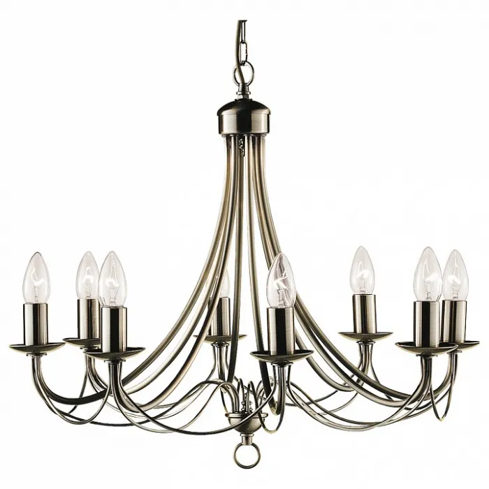 Подвесная люстра Arte Lamp Maypole A6300LM-8AB Цвет арматуры бронза Цвет плафонов белый от ImperiumLoft