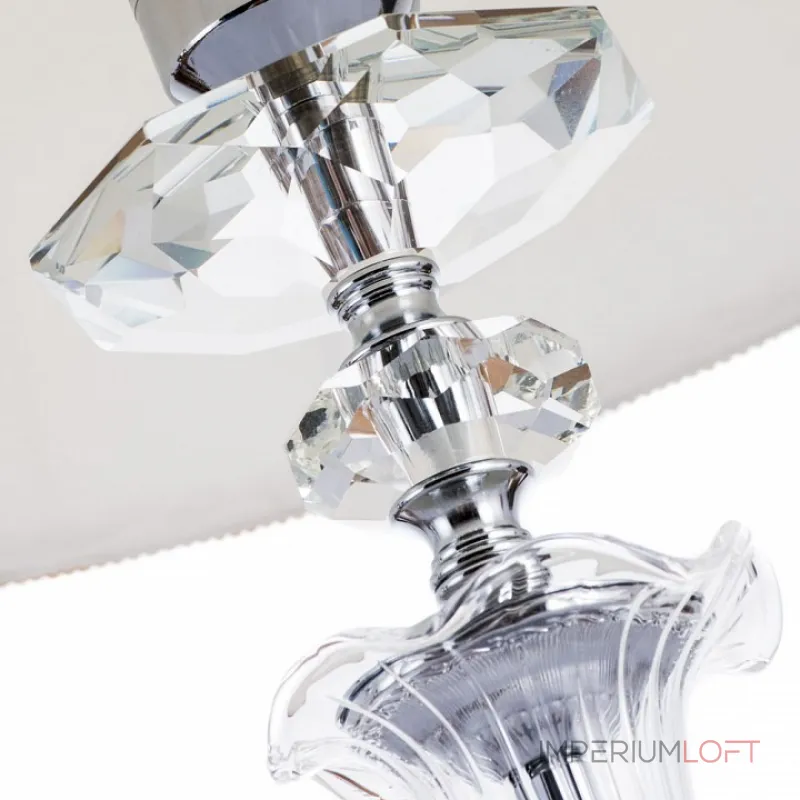 Настольная лампа декоративная Divinare Albedo 8821/02 TL-1 Цвет арматуры хром Цвет плафонов кремовый