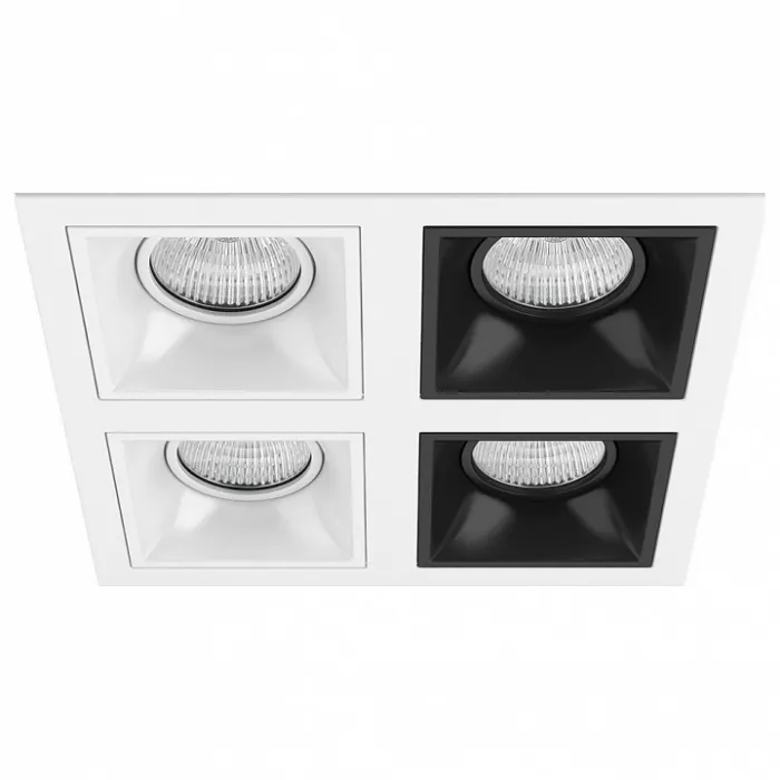 Встраиваемый светильник Lightstar Domino D54606060707 цвет арматуры черно-белый от ImperiumLoft