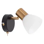 Бра Arte Lamp Falena A3117AP-1BK Цвет арматуры Черный Цвет плафонов Белый от ImperiumLoft