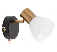 Бра Arte Lamp Falena A3117AP-1BK Цвет арматуры Черный Цвет плафонов Белый