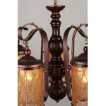 Подвесная люстра Omnilux Monchique OML-58407-05 Цвет арматуры коричневый Цвет плафонов коричневый от ImperiumLoft