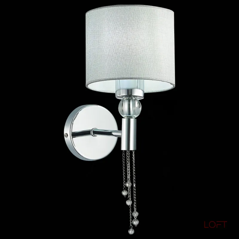 Бра EVOLUCE Primma SLE105171-01 Цвет плафонов серый Цвет арматуры хром Бра EVOLUCE Primma SLE105171-01 Цвет плафонов серый Цвет арматуры хром