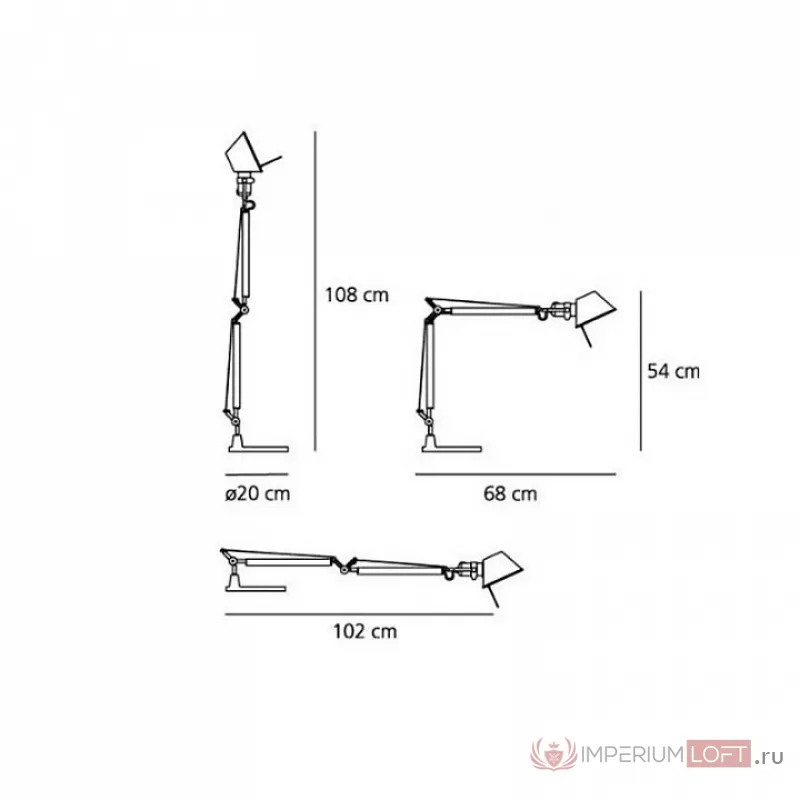 Основание для настольной лампы Artemide Tolomeo Mini 11Вт K 1531010A от ImperiumLoft