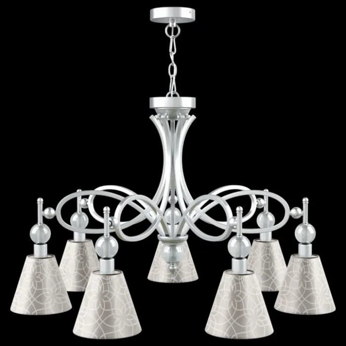 Подвесная люстра Maytoni Eclectic 7 M2-07-CR-LMP-O-4 Цвет арматуры белый Цвет плафонов серый от ImperiumLoft