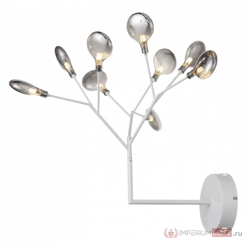 Бра ST-Luce Riccardo SL411.511.09 Цвет арматуры белый Цвет плафонов серый от ImperiumLoft