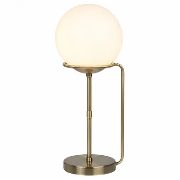 Настольная лампа декоративная Arte Lamp Bergamo A2990LT-1AB Цвет арматуры бронза Цвет плафонов белый от ImperiumLoft