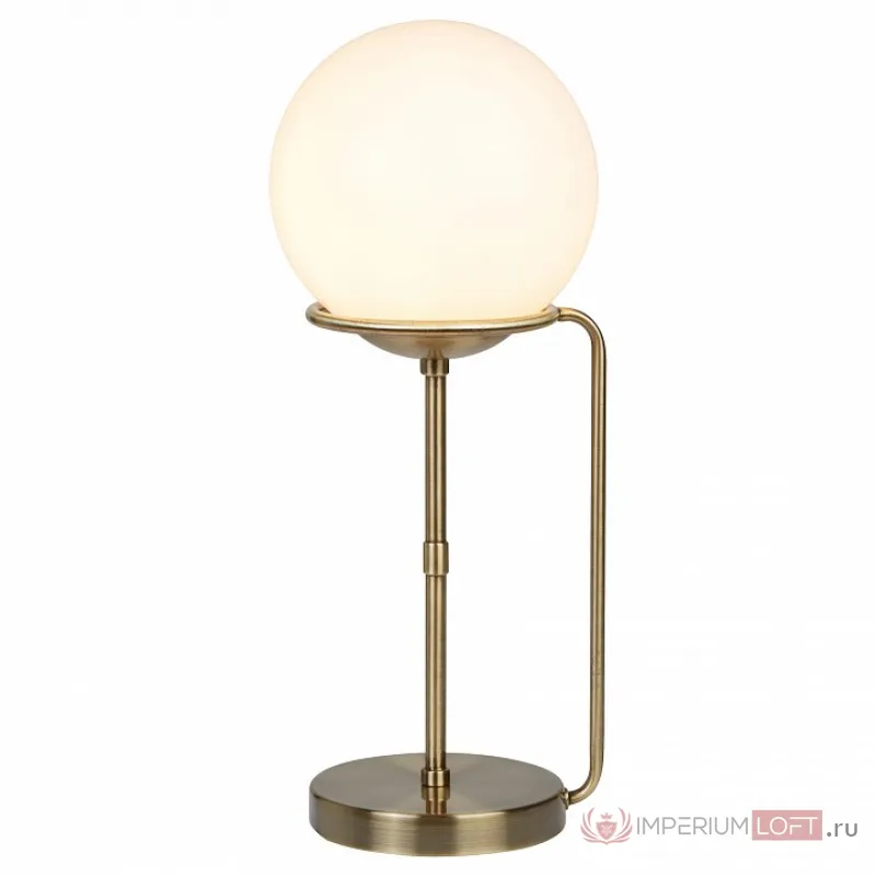 Настольная лампа декоративная Arte Lamp Bergamo A2990LT-1AB Цвет арматуры бронза Цвет плафонов белый от ImperiumLoft
