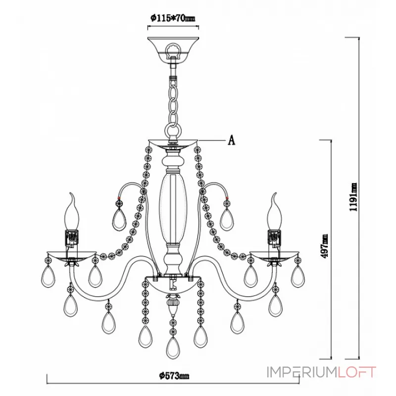 Подвесная люстра Rivoli Argento P5 SL Б0038405 