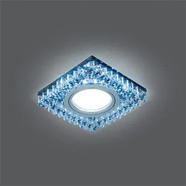 Встраиваемый светильник Gauss Backlight BL032 Цвет арматуры хром Цвет плафонов синий