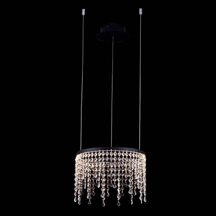 Подвесной светильник Lucia Tucci Eclipse eclipse 1671.1 D400 LED Цвет плафонов прозрачный Цвет арматуры черный от ImperiumLoft