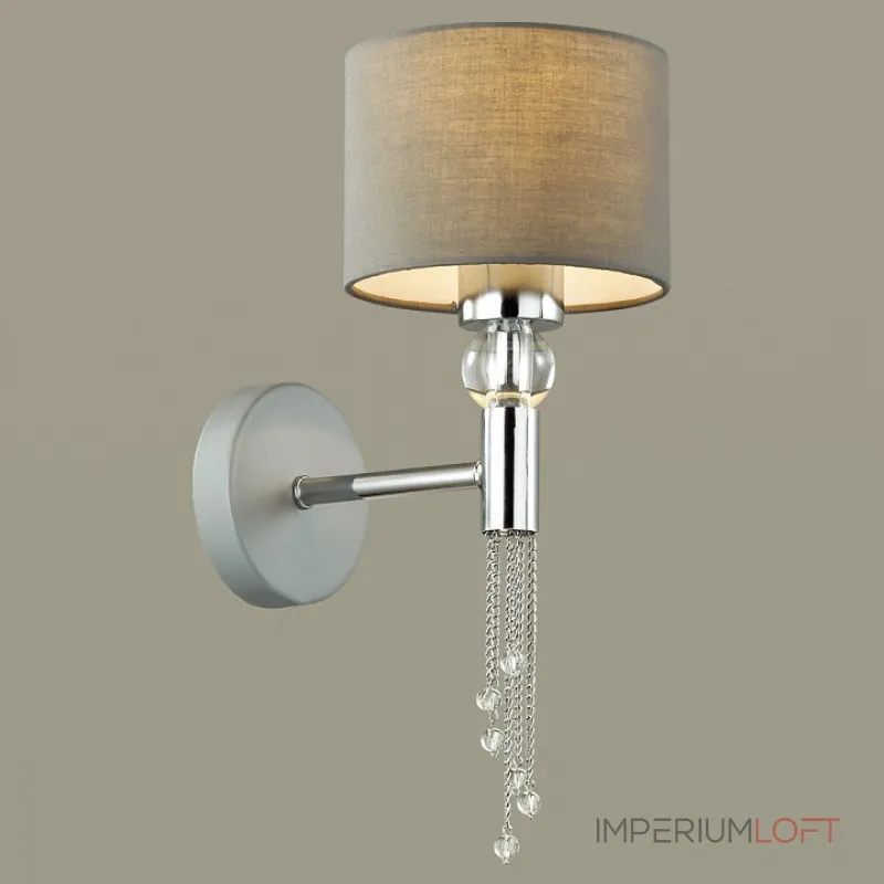 Бра Lumion Santiago 4515/1W цвет арматуры хром цвет плафонов серый