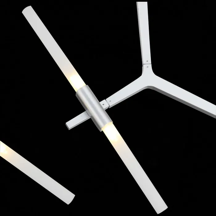Люстра на штанге ST-Luce Laconicita SL947.102.20 Цвет арматуры серебро Цвет плафонов белый от ImperiumLoft