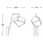 Бра Zumaline Rock W0488-01E-F4AC Цвет арматуры хром Цвет плафонов прозрачный от ImperiumLoft