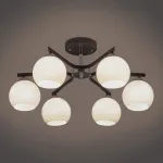 Люстра на штанге Eurosvet Blasco 30145/6 хром/венге от ImperiumLoft