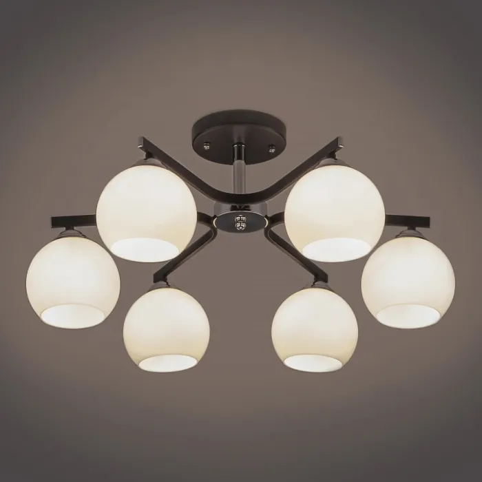 Люстра на штанге Eurosvet Blasco 30145/6 хром/венге от ImperiumLoft