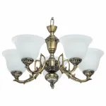 Подвесная люстра DeMarkt City Ариадна 30 450018505 Цвет плафонов белый Цвет арматуры бронза от ImperiumLoft